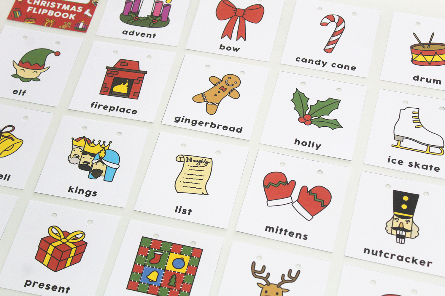 how to make a christmas alphabet flipbook with free printable